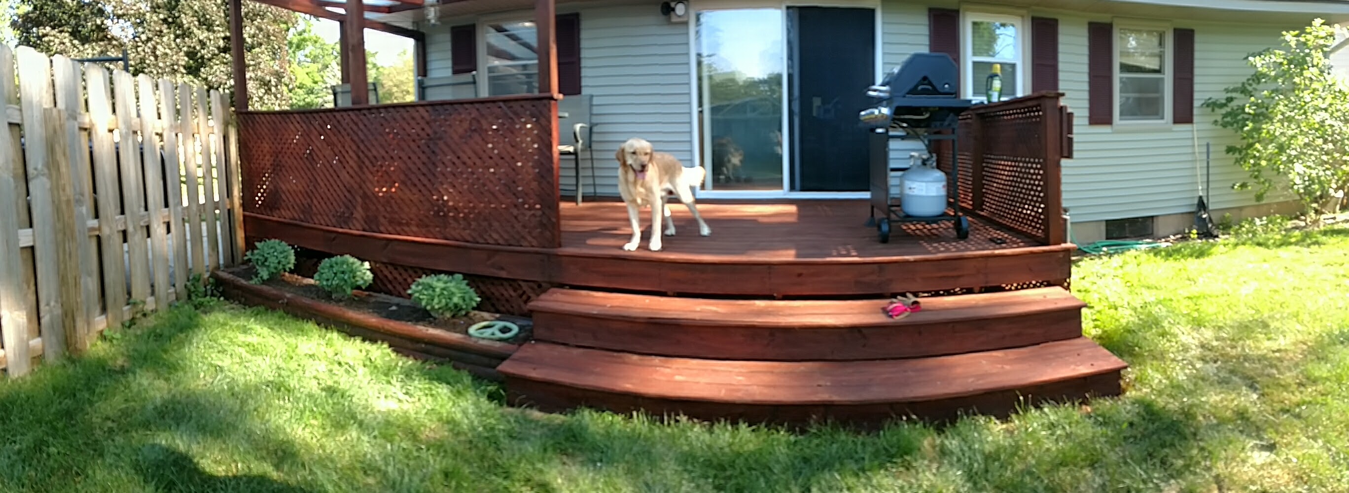 Deck staining
